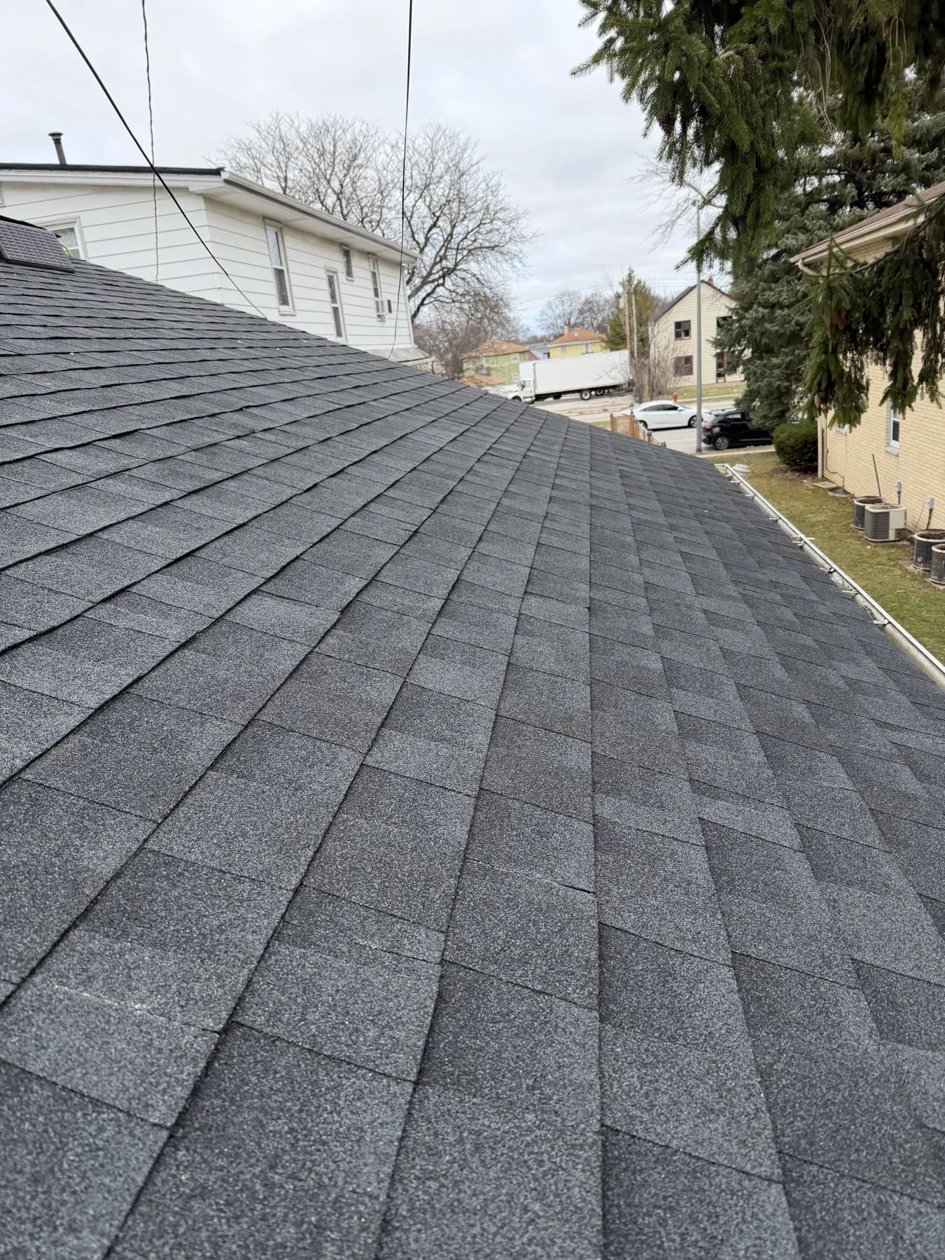 Completed asphalt shingle roof